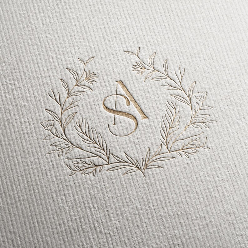 SA Initial Design Elegant Wedding Monogram Logo: (canva Template ...