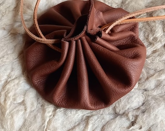 MAXI Lederbeutel XXL Mittelalter Tabaksbeutel Wildleder Leder Geldbeutel Sack LARP handgefertigt handgemacht Tasche Rindsleder Beutel Schatz