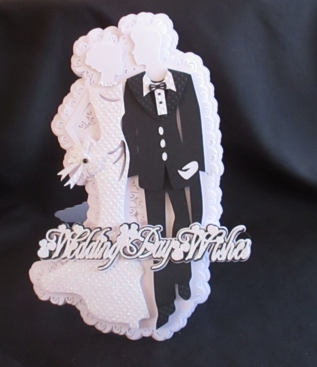 Wedding Day Wishes Bride & Groom Card - Etsy