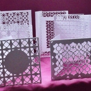 Colección de celosía de 10 cartas.. Archivos de corte SVG, MTC, SCAL, Silhouette Cameo,Cricut, ScannCut