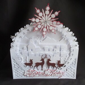Fichier de découpe pour carte Shadow Box Bénédictions de Noël Tous les formats