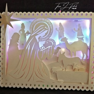 Mary & Baby Light Up  Card, TF0388, Cutting Files SVG,Cricut,Cameo,ScanNCut