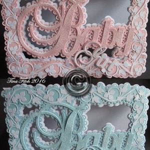 Baby jongen/meisje frame kaart snijden bestanden, SVG, DXF, MTC, Scal, ScanNCut, Cricut