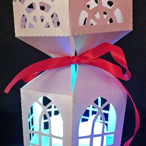 Scatola per apparecchi di illuminazione grande TF0555, file di taglio SVG, Silhouette Cameo, ScanNCut, Cricut