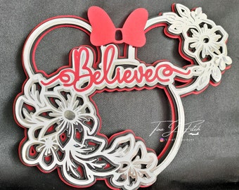 Mouse Head layered Floral head, TF0521, Cutting Files SVG, Silhouette Cameo, ScanNCut, Cricut