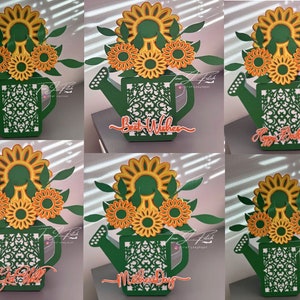 Blumen Gießkanne Karte TF0747, Schneidedateien SVG, Silhouette Cameo, ScanNCut, Cricut