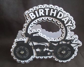 Birthday Bike card TF0159, SVG,MTC,CAMEO,Scal,ScanNCUT,Cricut