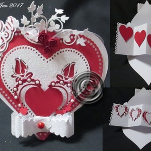 TF0028 Heart Twist & Pop Card Template, SVG, Cricut, Cameo