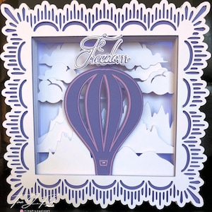 Karta Freedom Balloon Layered Luminaire TF0689, pliki do cięcia SVG, Silhouette Cameo, ScanNCut, Cricut
