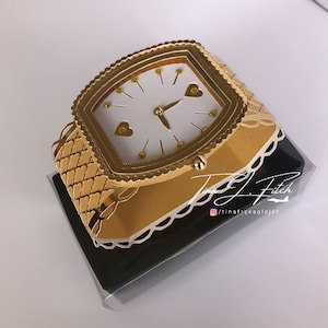 Montre 3D & modèle de boîte TF0701, fichiers de coupe SVG, camée silhouette, ScanNCut, Cricut