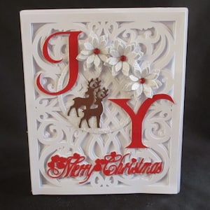 Tarjeta de reno JOy, SVG, MTC, SCAL, cameo, ScanNCut,Cricut