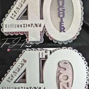 40ème anniversaire fils et fille casant des dossiers, SVG,MTC,SCAL,Cricut,Silhouette,ScaNCut