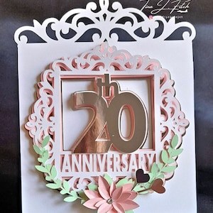 20e verjaardag kaart TF0543, snijden bestanden SVG, Scal, Cameo, Cricut, MTC, ScanNCut