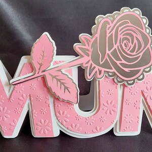 Tarjeta Mum Rose TF0481, Archivos de corte SVG, Silhouette Cameo, ScanNCut, Cricut