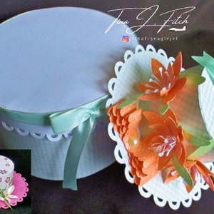 Plantilla 3D Hat & Box, TF0289 SVG, MTC, SCAL, Silhouete Cameo, Cricut, ScanNCut