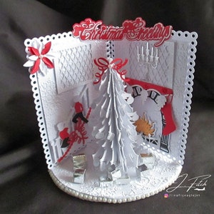 Christmas Room & Box, Template Cutting Files SVG,MTC,Scal,Cricut,Silhouette Cameo,Cutting Files