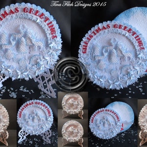 Christmas Round 3d Card All file formats