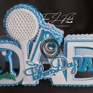 Papa Golf Word Card,Fichiers de coupe, SVG,MTC,Scal,Silhouette Cameo,Cricut, ScanNCut