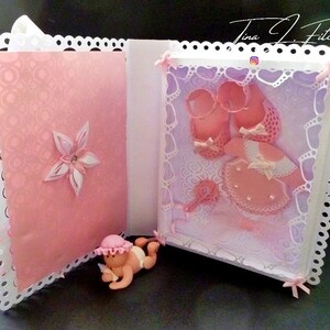 Neues Baby gefaltetes Buch, Vorlage Schneidedateien SVG, Silhouette Cameo, ScanNCut, Cricut