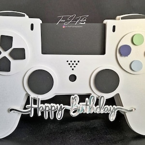Geburtstag/Vatertag Play Station Controller Kartenvorlage TF0523, Schneidedatei SVG, Silhouette Cameo, ScanNCut, Cricut
