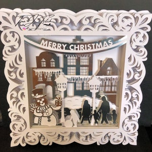 Weihnachtskarte TF0727, Schneidedatei SVG, Silhouette Cameo, ScanNCut, Cricut