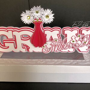 Cartão e caixa Gran Daisy TF0086, arquivos de corte SVG, Silhouette Cameo, ScanNCut, Cricut
