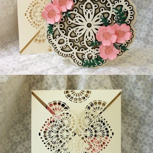 Fancy Doily card & Boxlope, Cutting Files SVG, Silhouette Cameo, ScanNCut, Cricut