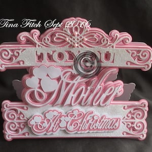 Carte de Noël mère, SVG, MTC, CRICUT, Cameo,ScanNCut