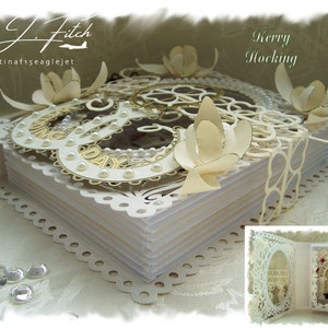 Sjabloon bruiloft gevouwen boek, SVG, MTC, Scal, Cricut, cameo, ScanNCut