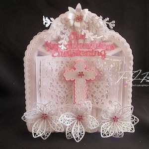 Modello per biglietto di battesimo per nipote/nipote TF0120, file di taglio SVG, Silhouette Cameo, ScanNCut, Cricut