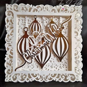 Diagonal Sentiment Kerst Armatuurkaart TF0458, Snijbestanden SVG, Silhouet Cameo, ScanNCut, Cricut