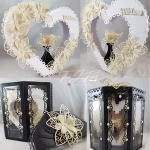 3D Floral Heart & Box TF0226, SVG, MTC, Scal, Cricut, ScanNCut, Silhouette Cameo