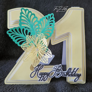 21º Cartão Floral TF0673, Arquivos de Corte SVG, Silhouette Cameo, ScanNCut, Cricut