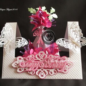 Fucshia Table Card Cutting files, Tutti i formati di file offerti