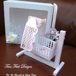 Swinging Crib & Box Vorlage Schneidedateien, SVG, MTC, Scal, Cameo, Cricut, ScanNCut