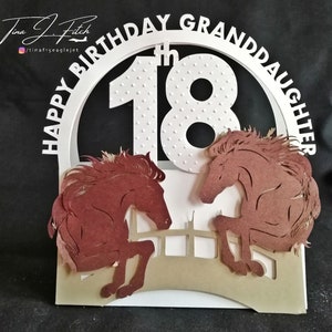 18ème Carte petite-fille TF0347, Cutting Files, SVG,MTC,SCAL,Cricut,Silhouette Cameo,ScanNCut