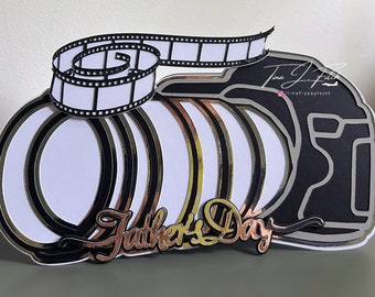 Father's Day Camera Card TF773. Cutting Files SVG, Silhouette Cameo, ScanNCut, Cricut