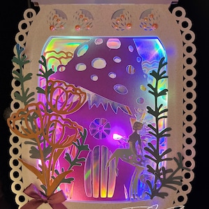 Fairy Jar Leuchte Karte TF0719, Schneidedateien SVG, Silhouette Cameo, ScanNCut, Cricut
