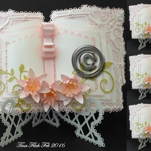 Lily Book Card & Stand Cutting File, DXF, SVG, MTC, Scal, ScanNCut, Cricut, Silhoutte, Cameo, Robo