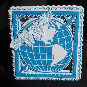 World to me Card ,Cutting Files SVG, Silhouette Cameo, ScanNCut, Cricut