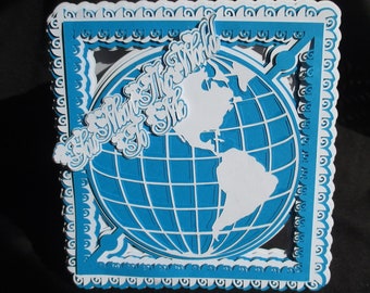World to me Card ,Cutting Files SVG, Silhouette Cameo, ScanNCut, Cricut