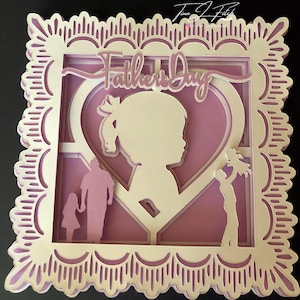 Vatertag von Tochter Leuchtkarte TF0714, Schneidedatei SVG, Silhouette Cameo, ScanNCut, Cricut
