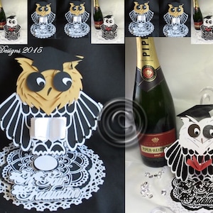 Graduation Owl Easel Card Cutting file