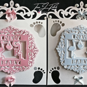 Baby Boy/Girl  Layered Card,  Cutting Files, CRICUT, Silhouette CAMEO,ScanNCut