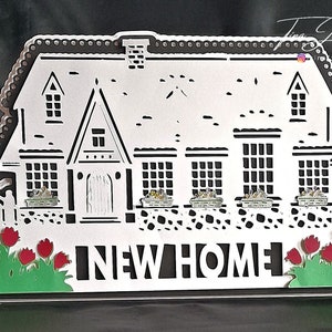 Haus Neues Zuhause Karte TF0585, Schneidedateien SVG, Silhouette Cameo, ScanNCut, Cricut
