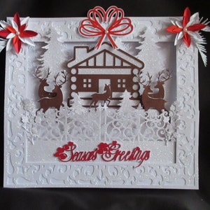 Log Cabin Shadow Box Card, SVR,MTC,SCAL,Cricut,ScanNCut