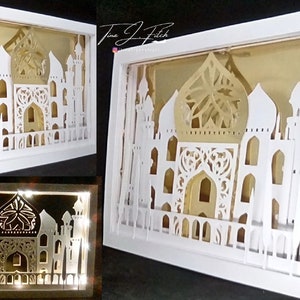 Luminaire Taj-Mahal TF0333, SVG, CRICUT, CAMEO, ScanNCut, échelle
