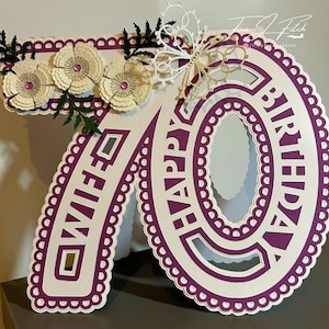 Plantilla de tarjeta de esposa número 70 TF0800, archivos de corte SVG, Silhouette Cameo, ScanNCut, Cricut.