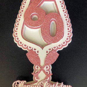 60. Glaskartenvorlage TF0694, Schneidedateien SVG, Silhouette Cameo, ScanNCut, Cricut