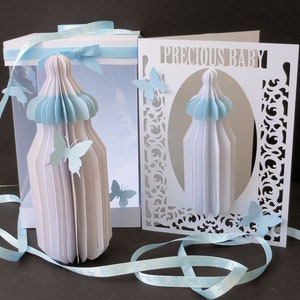 3D bottle and Card Template, SVG, MTC, Scal, Cricut, Cameo, ScanNCut